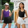 thumbnail image 4 of ANFERRY Women Tank Top with Shelf Bra Cotton Camisole Undershirt Pack of 2, 4 of 12