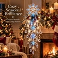 thumbnail image 6 of Crystal Cascade Christmas Light, Hanging LED Snowflake Icicle Lights, Lighted Window Decoration for Living Room, Porch, Entryway and Holiday Display, 6 of 8