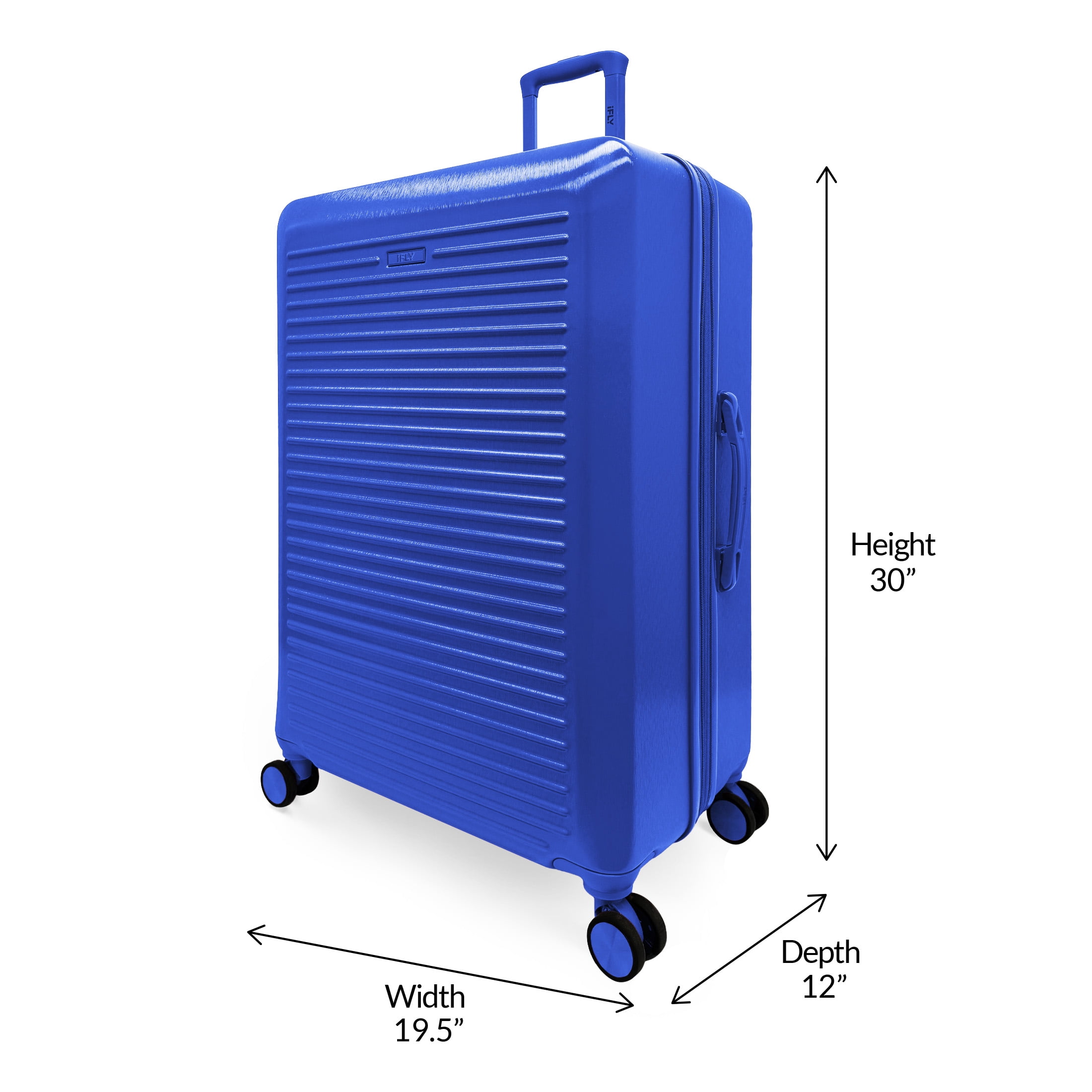 iFLY Volt 28" Expandable Hardside Spinner Checked Luggage, Cobalt