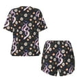 thumbnail image 6 of Wukai Snake And Floral1 Women's Pajama Set,Short-Sleeve Top and Shorts with Elastic Waistband and Pockets for Loungewear, Yoga, and Casual Wear-Large, 6 of 8