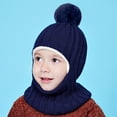 thumbnail image 2 of Toddler Boys Girls Winter Beanie Hat with Double Knitted Pom Pom Warm Fleece Lined Knit Soft Skull Cap 6-12 Months 12-24 Months 2T 3T 4T 5T 6T 7T 8T 9T Children(Navy,One Size), 2 of 5