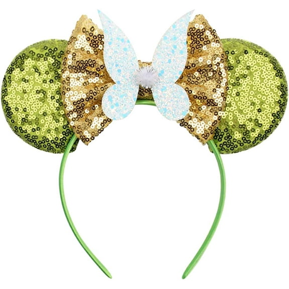 Tinkebell Inspired Minnie Ears, Tinkebell  Ears, Tinkebell Ears,  Tinkebell  Mickey Ears, Green Minnie Ears, Tinkebell Mickey Ears