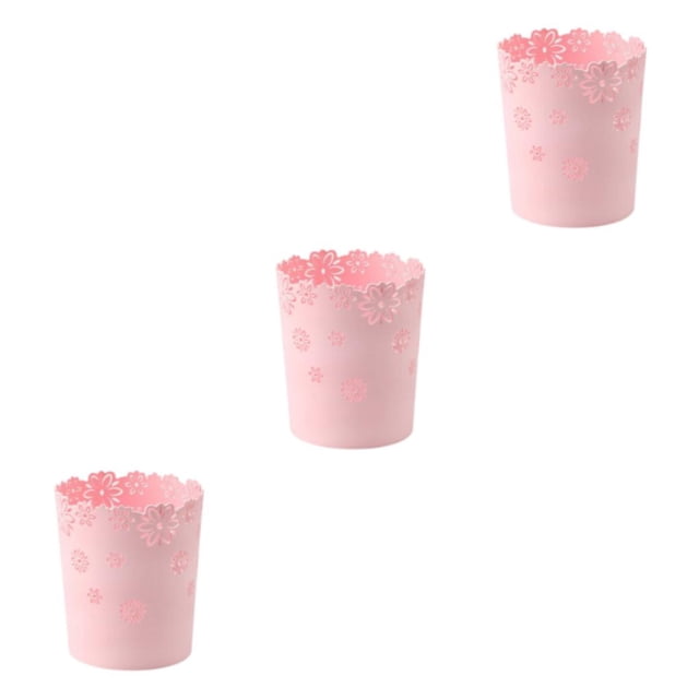 Baohd PP Environmentally Friendly Storage Bucket And Durable All Storage pink medium-sized 3Set