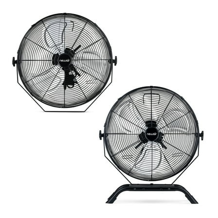 Newair 18" High Velocity Outdoor Fan, Heavy Duty Waterproof 2-in-1 Floor Stand or Wall Mount Fan, Adjustable Tilt and 3 Speeds up to 4012 CFM