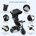 thumbnail image 4 of INFANS Tricycle pour Enfants, Tricycle 6 en 1 pour Bébé Vélo pour Tout-Petit avec Siège Réversible, Poignée Poussoir Ajustable, Direction Contrôlable, Auvent Amovible, Harnais de Sécurité, Ceinture, Rangement, 9-60 Mois, 4 of 9