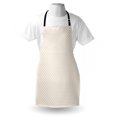 thumbnail image 4 of Pastel Apron, Vintage Inspired Love Pattern with Continuous Delicate Symmetrical Hearts, Unisex Kitchen Bib with Adjustable Neck for Cooking Gardening, Adult Size, Champagne and White, by Ambesonne, 4 of 4