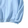 thumbnail image 2 of Vedolay Womens Long Sleeve Tops Women Crewneck Oversized Sweatshirt Long Sleeve Casual Fall Pullover Workout Tops,Sky Blue XXL, 2 of 3