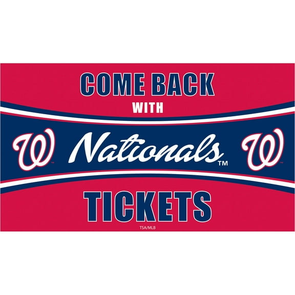 Washington Nationals 28" x 16" Come Back With Tickets Indoor/Outdoor Trapper Mat