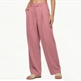 thumbnail image 6 of Busydd Dress Pants for Women Trendy High Waisted Pleated Work Trousers Business Casual Solid Color Slacks with Pockets L, 6 of 8