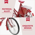 thumbnail image 3 of Bicycle Ornaments Bike Model Design Bedroom Alloy Red for 1 Pcs, 3 of 4