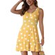 thumbnail image 1 of mfyjkho Vestidos de verano para mujer, Vestido mini plisado sin mangas con cuello redondo y estampado de colores para mujer Vestidos de fiesta para mujer s, 1 of 5