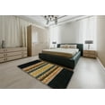 thumbnail image 5 of Ahgly Company Machine Washable Indoor Round Abstract Night Black Area Rugs, 8' Round, 5 of 7