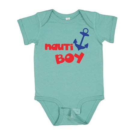

Inktastic Nauti Boy Boat Anchor Sailor Sailing Nautical Gift Baby Boy Bodysuit