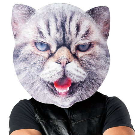 Oversized Mad Cat Mask for Adults, One Size, 15 1/2 Inches by 14 1/2 Inches