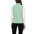 thumbnail image 3 of INSPIRE CHIC Women's Outerwear Vests Stand Collar Padded Gilet Zip Vest M Dusty Green, 3 of 6