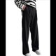 thumbnail image 2 of Pantalones de Traje de Pierna para Mujer, Pantalones Largos Informales de Negocios con Cintura Holgada y Corte Holgado Negro L, 2 of 10