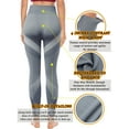 thumbnail image 3 of DODOING Fitness Pants for Women, High Waist Abdomen Leggings and Hip Yoga Pants, Breathable Soft Leggings, Tummy Control Workout Pants Gym Tights, Black/ Grey/ Navy Blue, 3 of 6