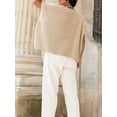 thumbnail image 4 of SUNSIOM Womens Loose Knit Cardigan Solid Color Short Sleeve V-Neck Button Down Lightweight Sweaters, 4 of 6