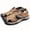 Dark Brown, variant on Men's Faux Leather Closed-Toe Sandals for Hiking, Walking, Fishing, Beach, and Water Activities, Lightweight, Durable, Non-Slip, and Comfortable All-Day Wear