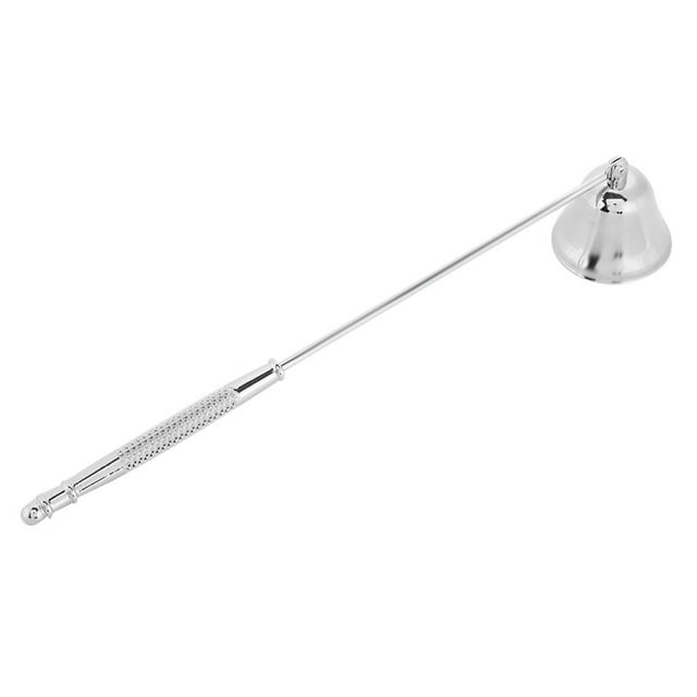 1Pcs Mode en Acier Inoxydable en Forme de Cloche Bougie Moufle Mèche Couvre Outil à Main (sliver)