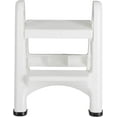 thumbnail image 3 of Rubbermaid FG420903WHT EZ Two Step Durable Folding Plastic Ladder Step Stool with Skid Resistant Foot Pads, White 2 Pack, 3 of 9