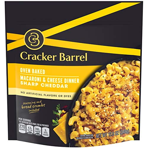 Cracker Barrel Macaroni & Cheese Dinner Oven Baked Sharp Cheddar, 12.3 oz - Case of 5
