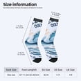 thumbnail image 4 of Four Seasons Universal Socks (2 Pairs) - Vibrant Mixed Color Socks with Dynamic Surfing Wave Design Unisex Trendy Socks for All Seasons, 4 of 5