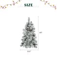 thumbnail image 6 of 4FT Pre-Lit Artificial Christmas Tree with Pine Cones, Snow Flocked Christmas Tree with Lights, Artificial Xmas Tree with 403 Branch Tips, 250 Multi-Color LED Lights(White+Green), 6 of 6