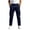 Blue A, variant on Mens Cargo Pants Elastic Waist Workout Joggers Outdoor Casual Hiking Sweatpants with Multi Pockets