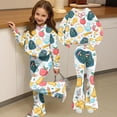 thumbnail image 5 of Grblisyd Back to School Outfits for Girls 2PCS Crew Neck Long Sleeve Top & Flare Pants withCute Stationery Print Casual Girl Clothes, 5 of 7