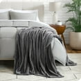thumbnail image 4 of Manta de Vellón Bare Home Textura de Chevron Microfibra Difusa Suave y Afelpada Tamaño Matrimonial/queen Gris, 4 of 7