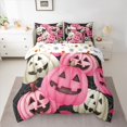 thumbnail image 2 of Manfei Pumpkin Lantern 7-Piece Twin Bedding Sets,Girl Halloween Theme Bedding Comforter Set,Spooky Spider Web Sheet Sets For Boys,Ultra Soft Home Decor Reversible, 2 of 8
