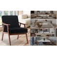 thumbnail image 5 of LiviNest Mid-Century Modern Accent Chair: Wingback Armchair with Thick Cushion & Solid Wood Frame for Living Room - Comfortable Lounge Chair for Bedroom Reading Corner & Small Space Decor, 5 of 6