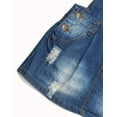 thumbnail image 6 of KIDSCOOL SPACE Toddler Girl Ripped Jean Overall Dress,Little Girl Distressed Denim Jumper Dress,Blue,2-3 Years, 6 of 6