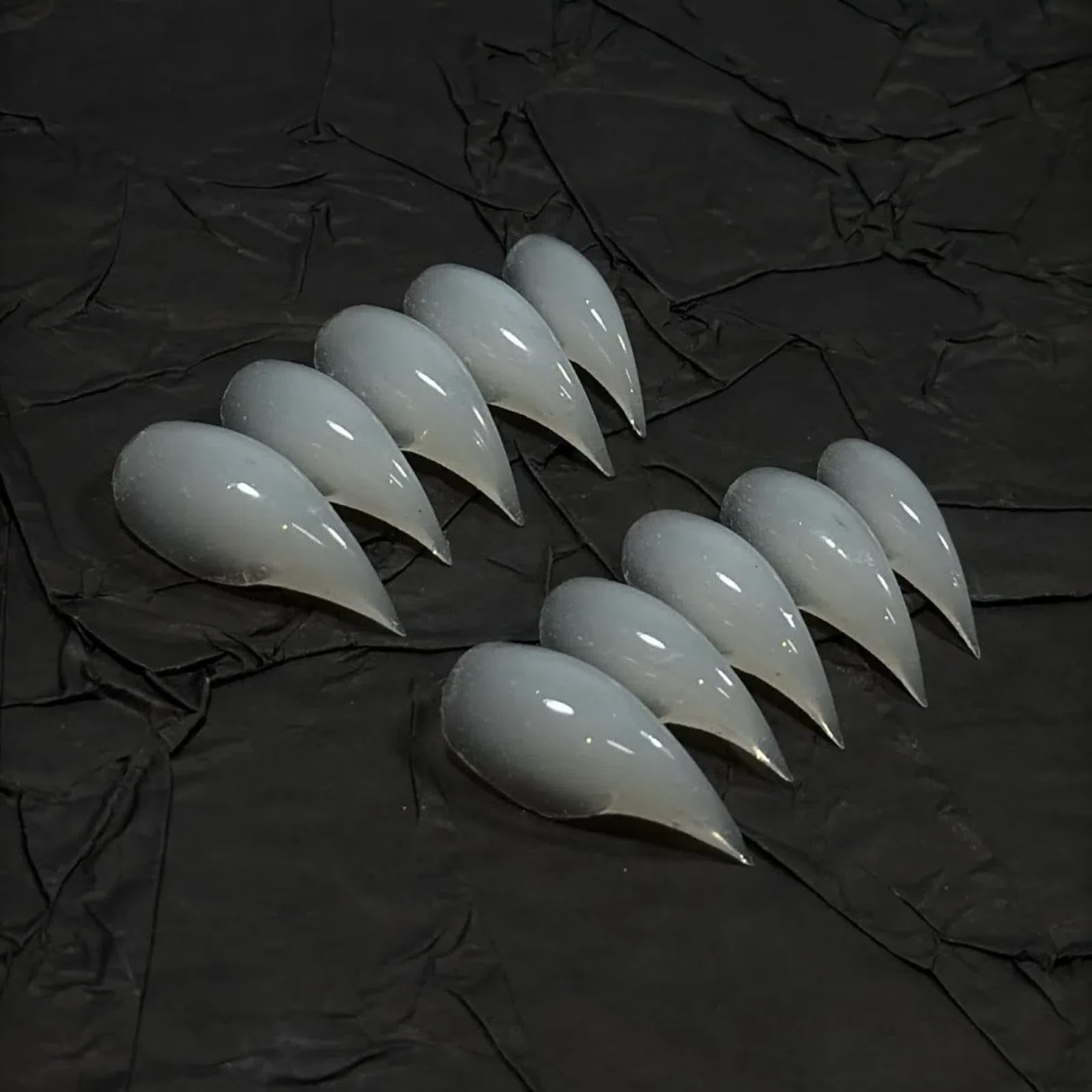 Halloween Press Claw on Nails  Long Short Medium Curved Stiletto Handmade Gothic Design Horror Vampire False Nails Dragon Cat Claw Press on Nails Glossy Glue on Nail Thick Acrylic False Nails