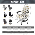 thumbnail image 6 of SCRAWLGOD Bee Daisy White Comfy Office Chair Cover Easy to Remove Scratch Resistant Boss Chair Slipcovers Breathable Anti-Dust Stretch Gaming Chair Covers, S, 6 of 7