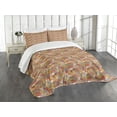 thumbnail image 3 of Ambesonne Cat Quilted Bedspread Set 3 Pcs, Psychedelic Comic Mascots, Queen Size, Multicolor, 3 of 5