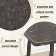 thumbnail image 3 of PORKISS 5 Piece Dining Table and Chair Set, Kitchen Dining Room Table Set with Faux Marble Table PU Leather Chairs, Rectangle Dining Table Set for 4, Dinette Set for Small Space, Brown + Black, 3 of 12
