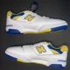 thumbnail image 3 of Size 13 - New Balance 550 White Blue & Yellow Low Tops, 3 of 6