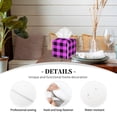 thumbnail image 3 of Yiaed Purple Black Buffalo Plaid Print Tissue Box Cover, PU Leather Decorative Organizer for Tabletop, Bathroom, Car, Office Creative Decorative, 3 of 7