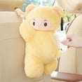 thumbnail image 4 of Plush Storage Box Yellow Hanging Tissue Box Storage Bag Car Mounted Creative Paper Holder for Home Birthday Party Gifts(1Pcs) Rkxzt, 4 of 7