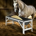 thumbnail image 3 of 40in Livestock Feed Trough, Farm Animal Feeding Trough with Deeper Feeding Pan and Stand, Galvanized Steel Sheep Feeder Trough for Goats Sheep Deer Pigs Cows Ponies and Horses (Black), 3 of 7