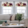thumbnail image 4 of LALILO Kitchen Curtain Valance Beautiful Floral With Pink Rod Pocket Window Curtain 52"x 18" Set of 2, 4 of 5