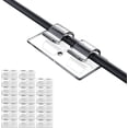 thumbnail image 1 of 20 clips adhesivos para cable para oficina en casa, clips de pared para cable de extensión, soporte calcomanía para gestión de cables, organizr de cables (transparente, 6 mm), 1 of 3