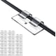 thumbnail image 1 of 20 clips adhesivos para cable para oficina en casa, clips de pared para cable de extensión, soporte calcomanía para gestión de cables, organizr de cables (transparente, 6 mm), 1 of 3