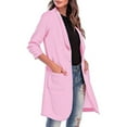 thumbnail image 2 of Vedolay Womens Fall Tops Women's Casual Blazers Long Sleeve Business Lapel Collar Work Office Clothes,Pink L, 2 of 5