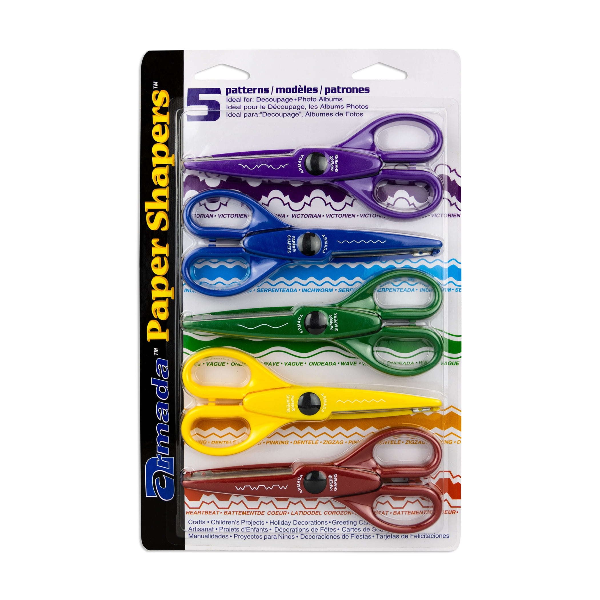 Hygloss Paper Shapers® Decorative Scissors Set 1, 10 Count