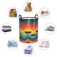 thumbnail image 4 of Vibrant Painting Colorful Wave Laundry Hamper Medium Storage Basket/Toy Organizer/Dirty Clothes Bucket, 4 of 5