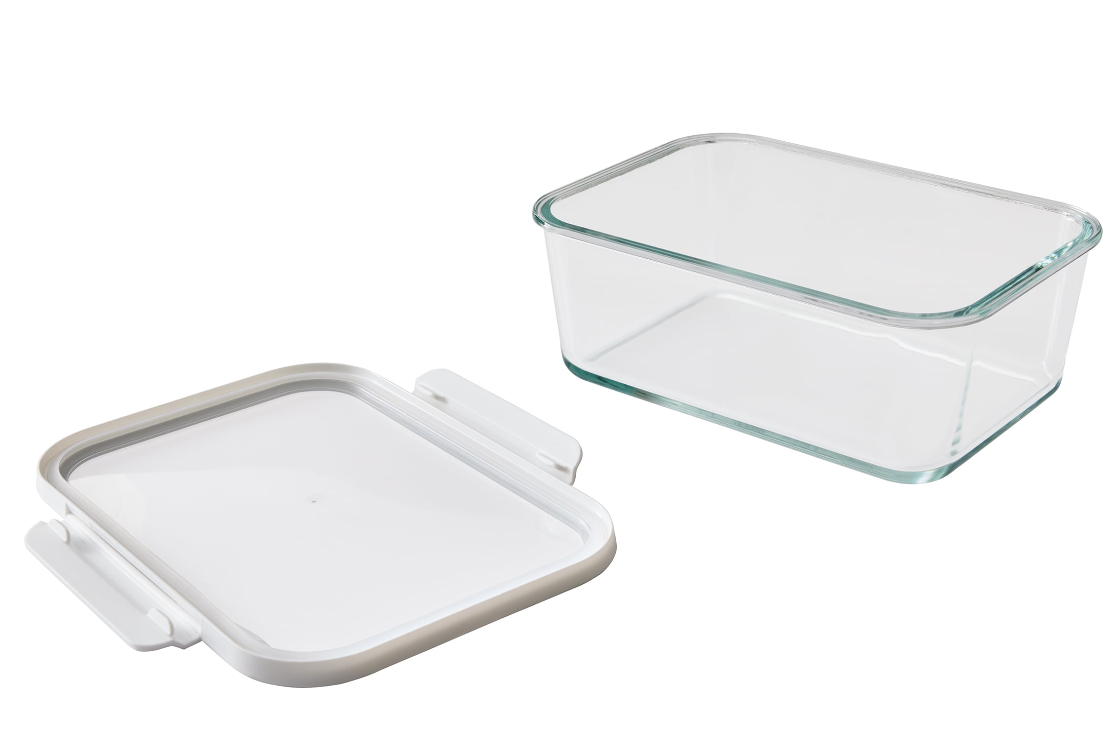 Better Homes & Gardens 10Cup Rectangle Glass Food Storage Container with Tritan Lid. Set of 1, 2 Pieces, A Practical Choice for Dry Goods and Bulk Ingredients