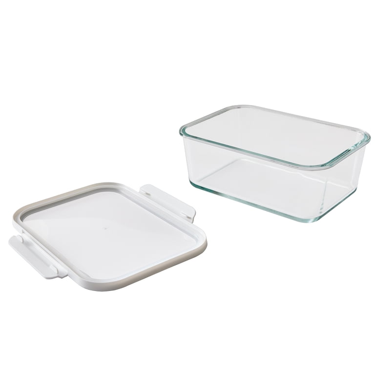 Better Homes & Gardens 10Cup Rectangle Glass Food Storage Container with Tritan Lid. Set of 1, 2 Pieces